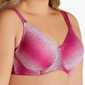 LEADING LADY Women's Pink Pebble Full Coverage TShirt Bra Underwire 46D